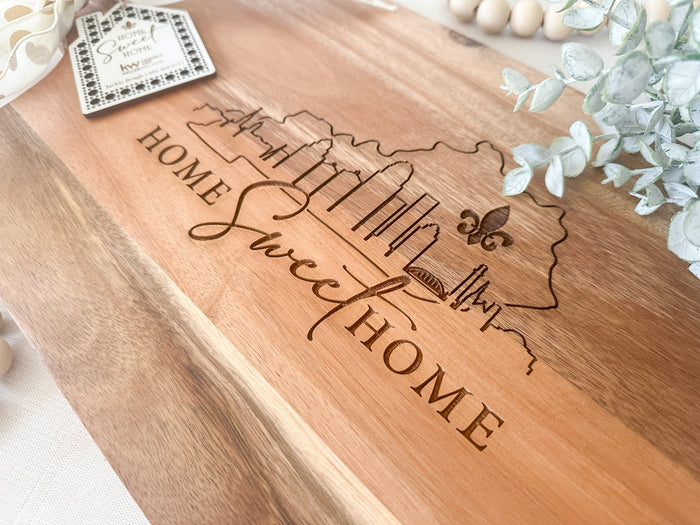 Home Sweet Home Engraved Louisville Cutting Board