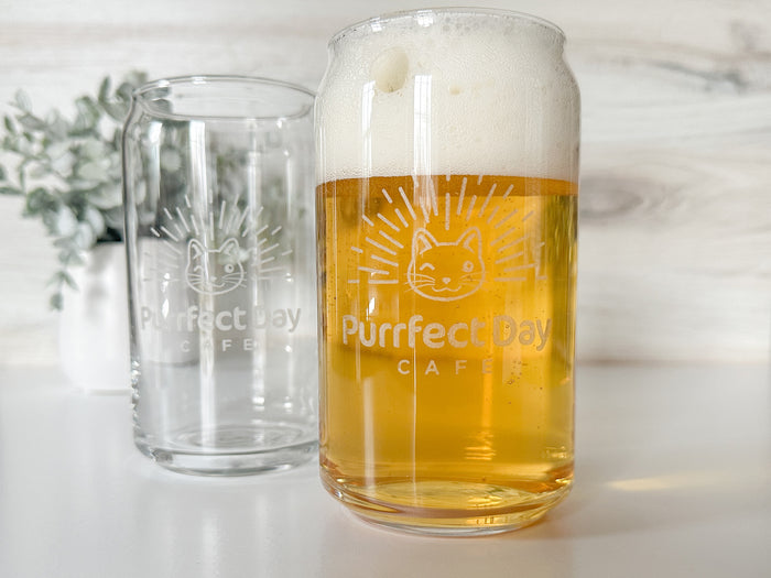 Custom Engraved 16oz. Beer Can Glasses