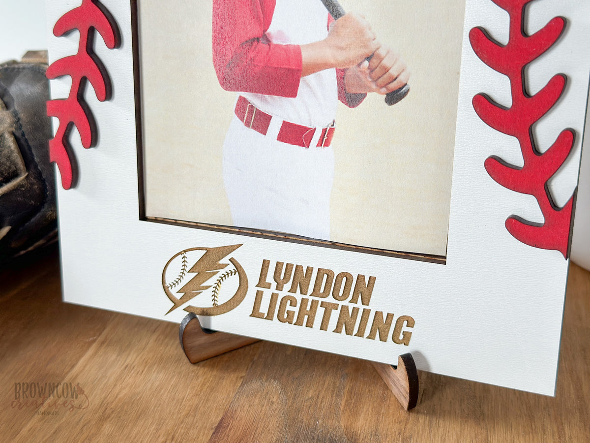 Custom Name Baseball Photo Frame