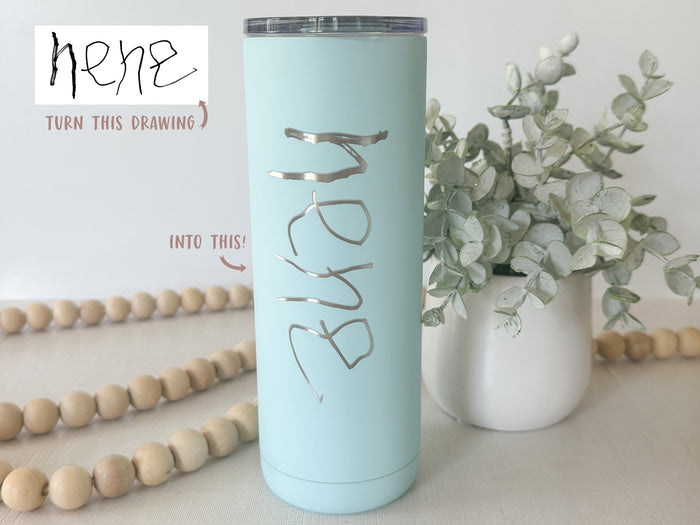 Custom Handwriting Engraved Keepsake Tumbler