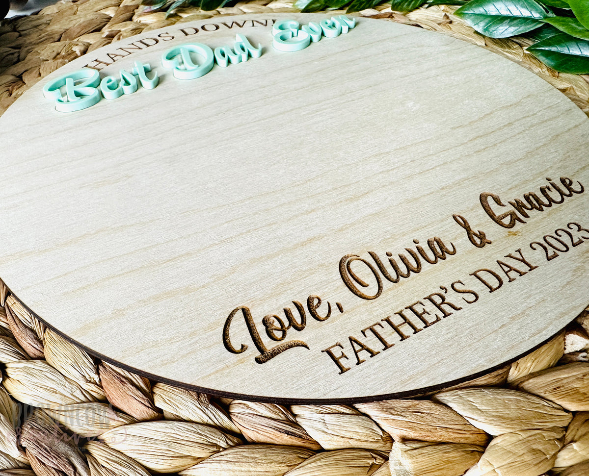 Hands Down Best Dad DIY Paint Handprint Gift, Best Dad Ever Father's Day Gift, Father's Day Handprint Sign, Father's Day Gift for Any Dad