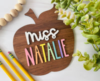 Teacher Name Plate Personalized, Teacher Desk Name Plate, Teacher Appreciation Gift Personalized, Gifts for Teachers, Teacher Gift
