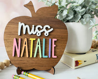 Teacher Name Plate Personalized, Teacher Desk Name Plate, Teacher Appreciation Gift Personalized, Gifts for Teachers, Teacher Gift