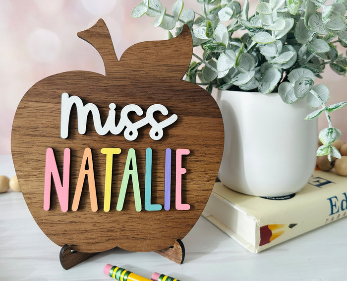 Teacher Name Plate Personalized, Teacher Desk Name Plate, Teacher Appreciation Gift Personalized, Gifts for Teachers, Teacher Gift