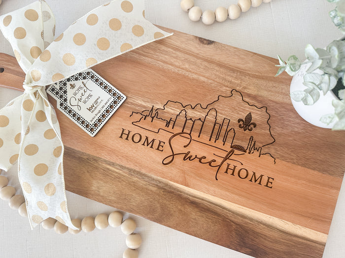 Home Sweet Home Engraved Louisville Cutting Board