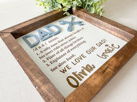 Framed Hand-Written Father’s Day Dad Definition Sign