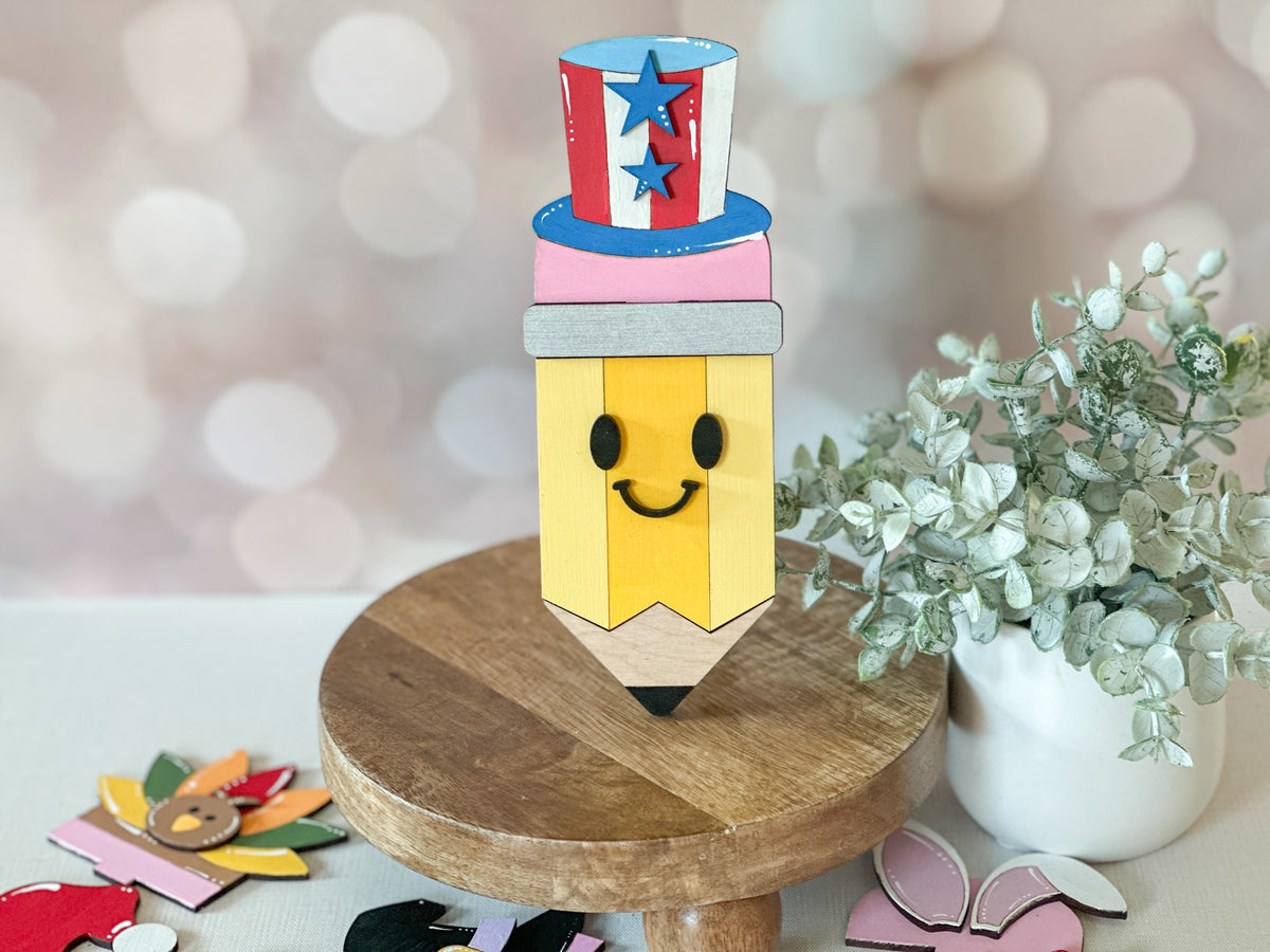Interchageable Pencil Teacher Tabletop Decor DIY