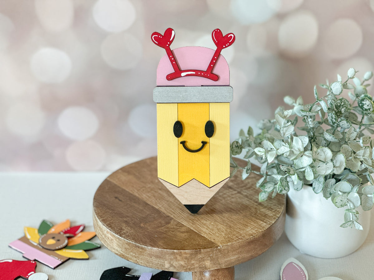 Interchageable Pencil Teacher Tabletop Decor DIY