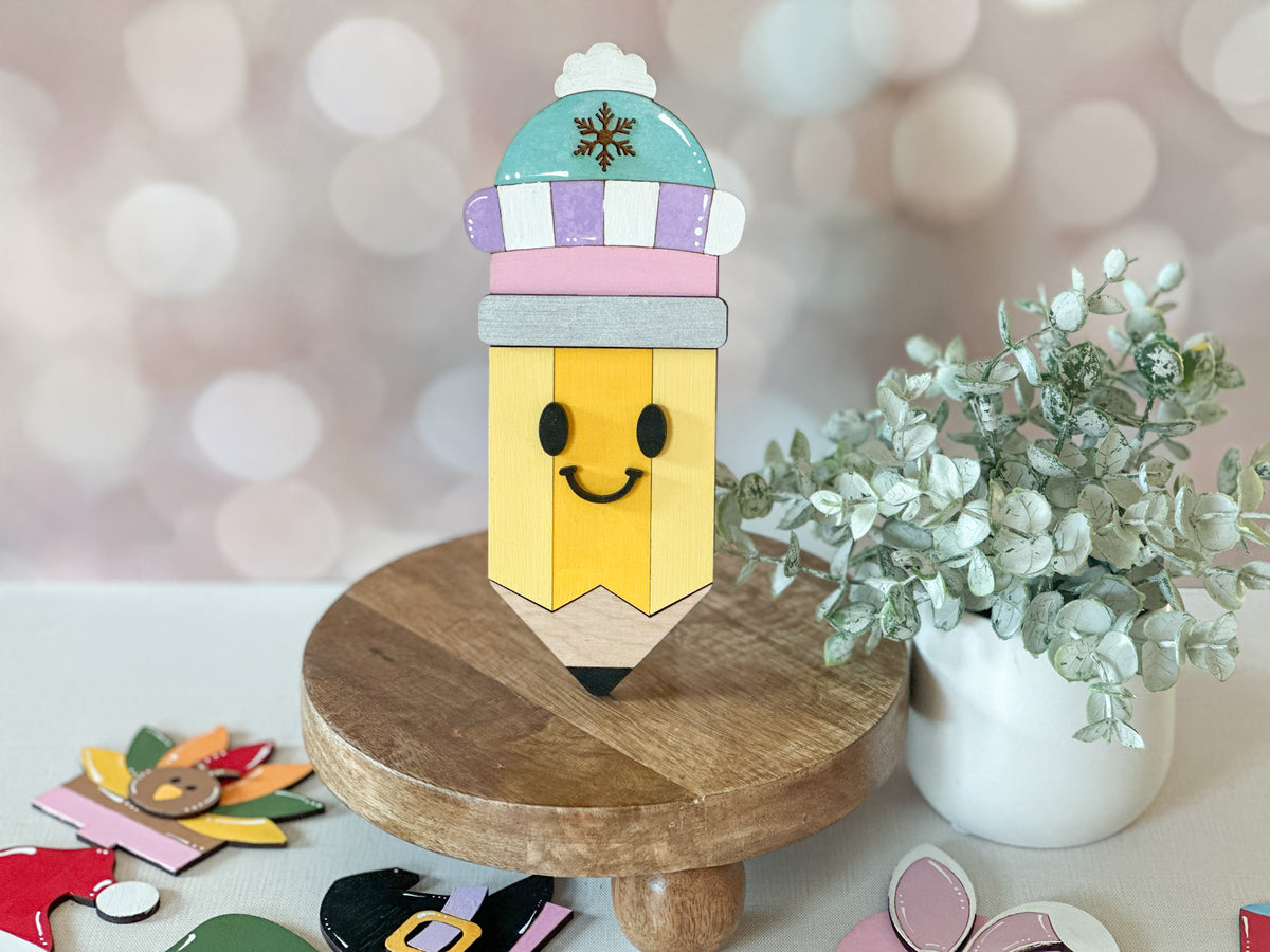 Interchageable Pencil Teacher Tabletop Decor DIY