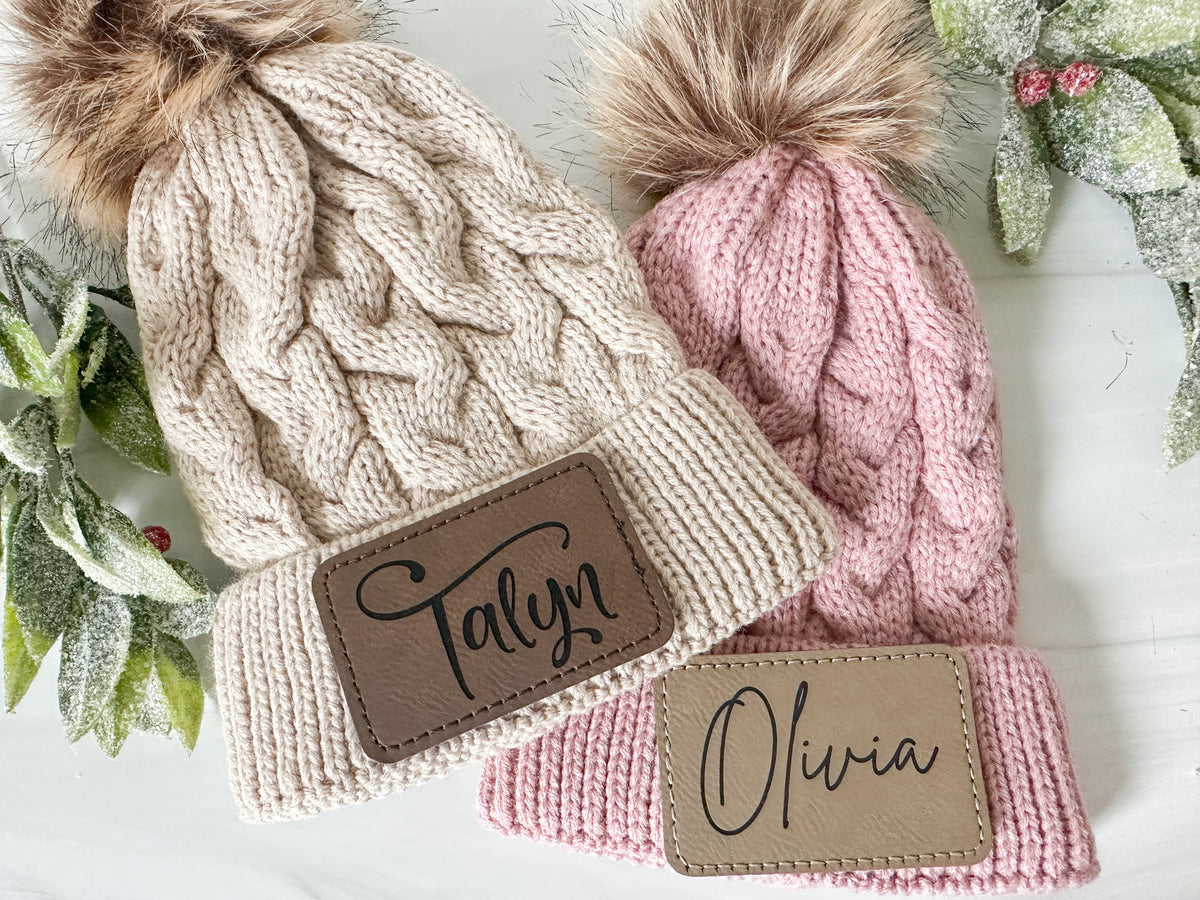 Youth Personalized Winter Hat, Custom Winter Beanie