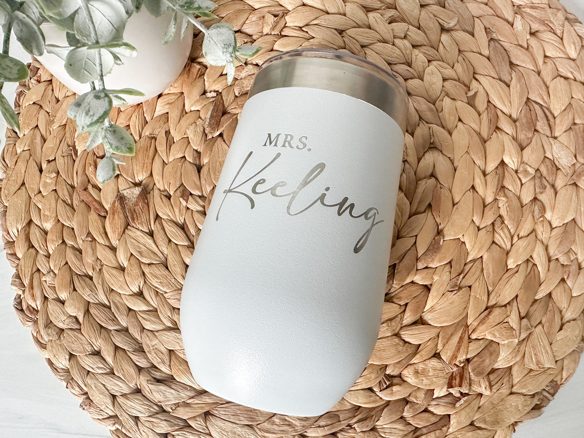 Personalized Engraved Wine Tumbler