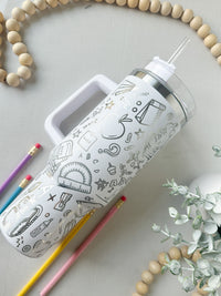 Engraved Teacher Themed 40oz. Tumbler