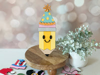 Interchageable Pencil Teacher Tabletop Decor DIY
