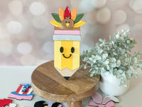 Interchageable Pencil Teacher Tabletop Decor DIY