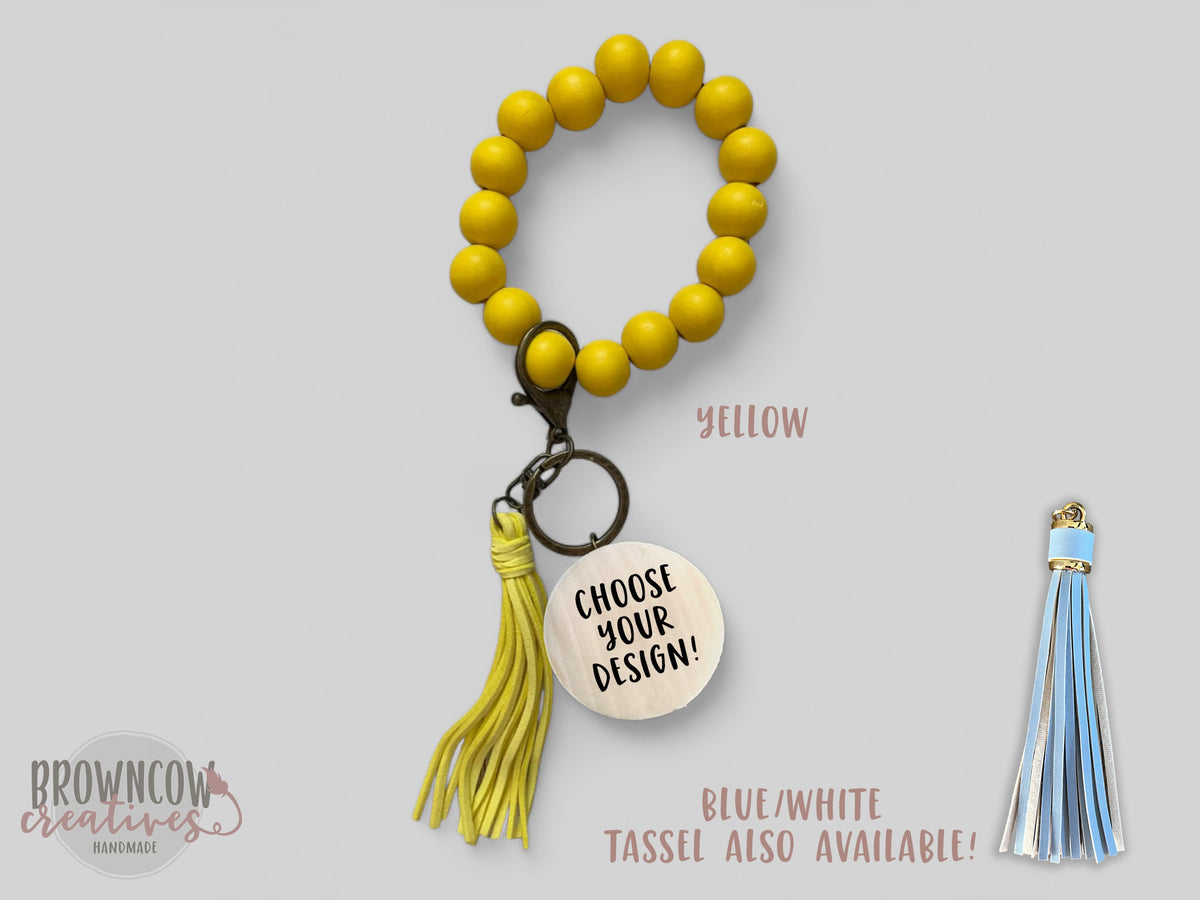Custom Engraved Baseball/Softball Wristlet Keychain