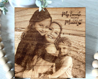 Mother's Day Gift, Engraved Photo on Wood, Engraved Photo on Wood, Personalized Mother's Day Gift, First Mother's Day Gift