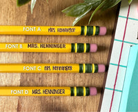 Custom Engraved Pencils, Personalized Pencils, Teacher Appreciation Gift, Teacher Pencils, Student Pencils, Back to School Gift