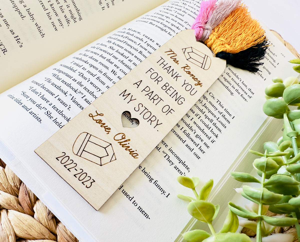 Personalized Teacher Bookmark, Engraved Teacher Bookmark, Personalized Teacher Appreciation Week Gift, Custom Teacher Gifts