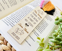Personalized Teacher Bookmark, Engraved Teacher Bookmark, Personalized Teacher Appreciation Week Gift, Custom Teacher Gifts