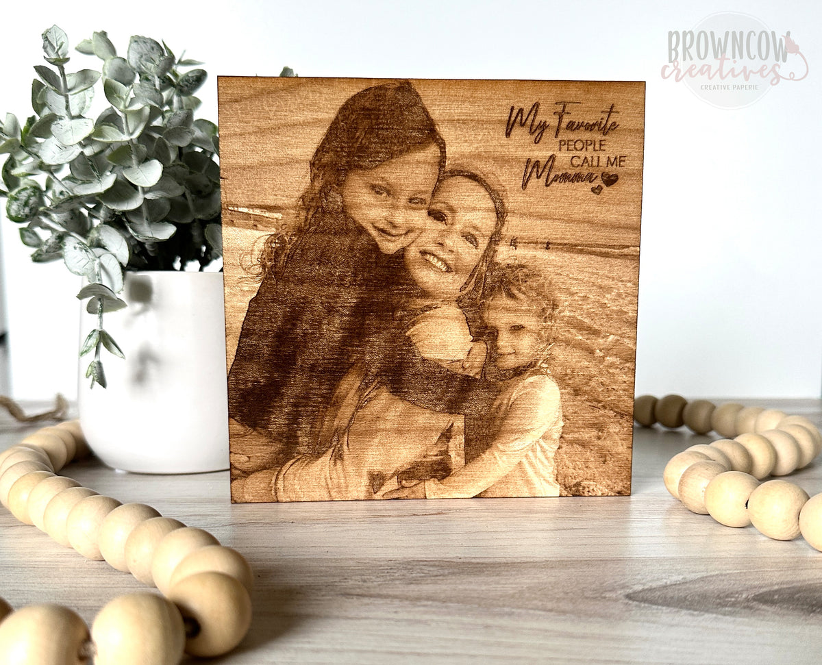 Mother's Day Gift, Engraved Photo on Wood, Engraved Photo on Wood, Personalized Mother's Day Gift, First Mother's Day Gift