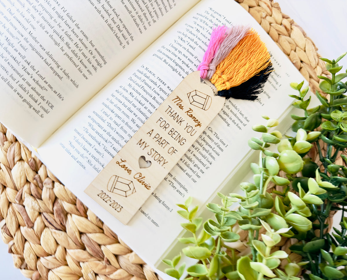 Personalized Teacher Bookmark, Engraved Teacher Bookmark, Personalized Teacher Appreciation Week Gift, Custom Teacher Gifts