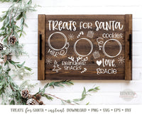 Cookies for Santa Tray SVG, Cookies for Santa Plate SVG, Dear Santa Tray SVG, Treats for Santa