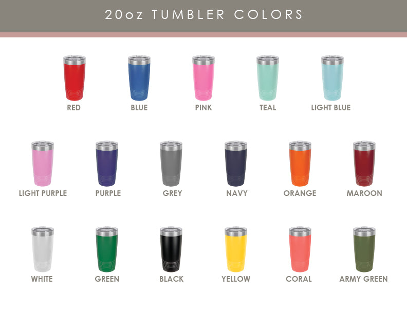 Custom Engraved Name/Monogram 20oz. Tumblers