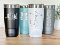 Custom Engraved Name/Monogram 20oz. Tumblers