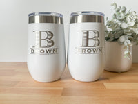 Personalized Engraved Wine Tumbler