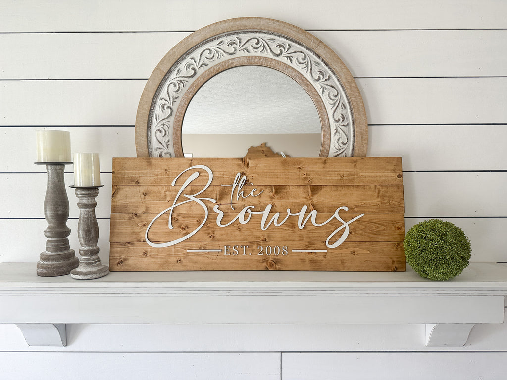 Custom Name Planked Farmhouse Sign – BrownCowCreatives