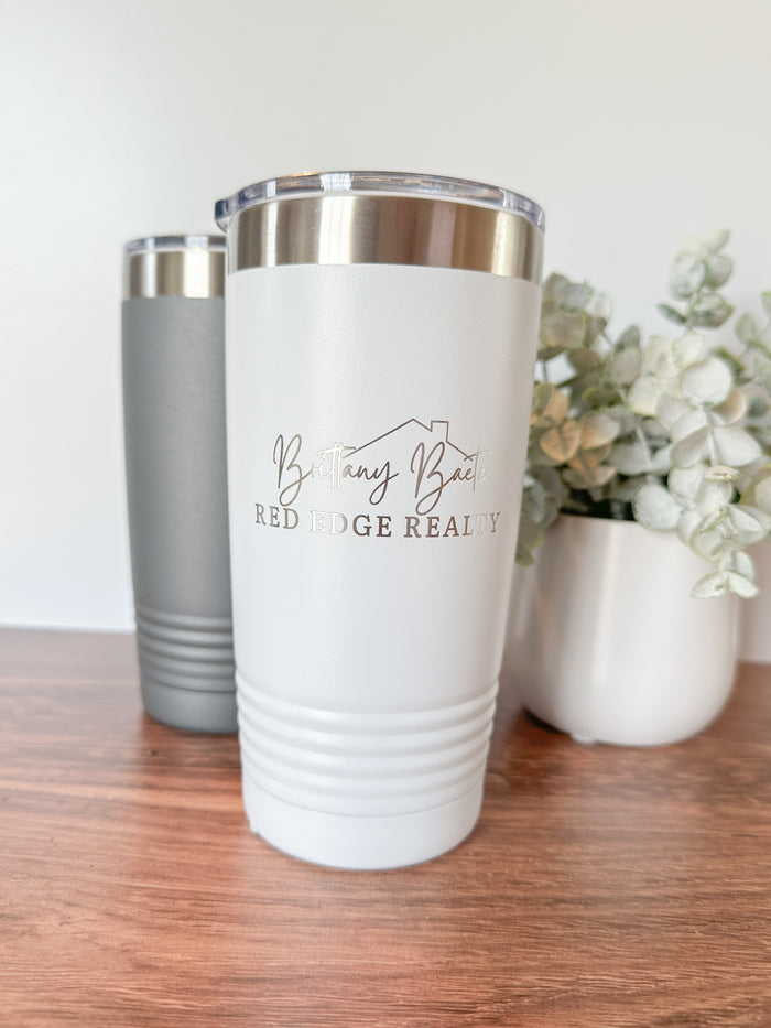 Branded Engraved 20oz Travel Tumbler