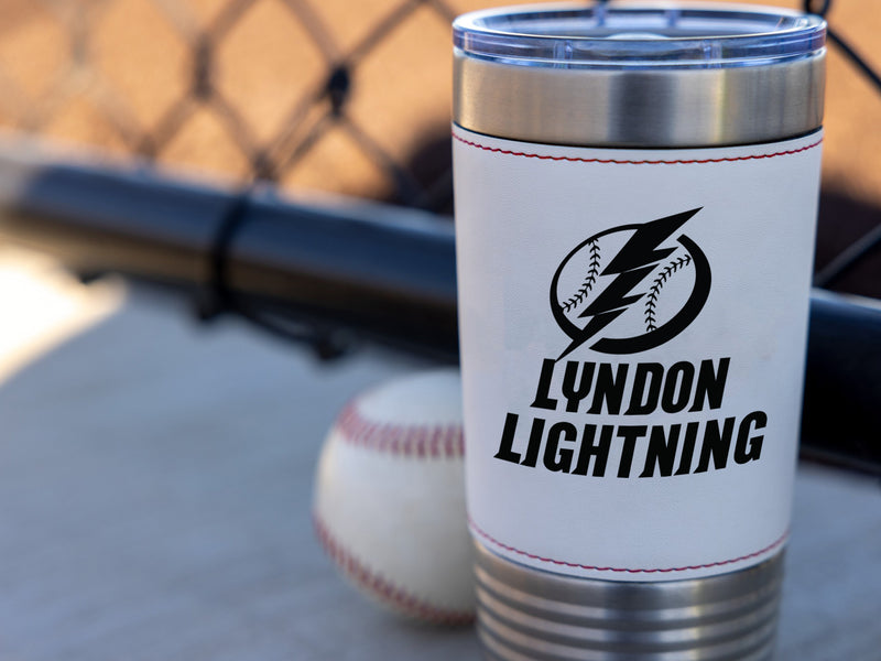 Baseball/Softball Leatherette 20oz. Engraved, Personalized Tumblers