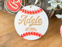 Custom Engraved Baseball Bag Tag