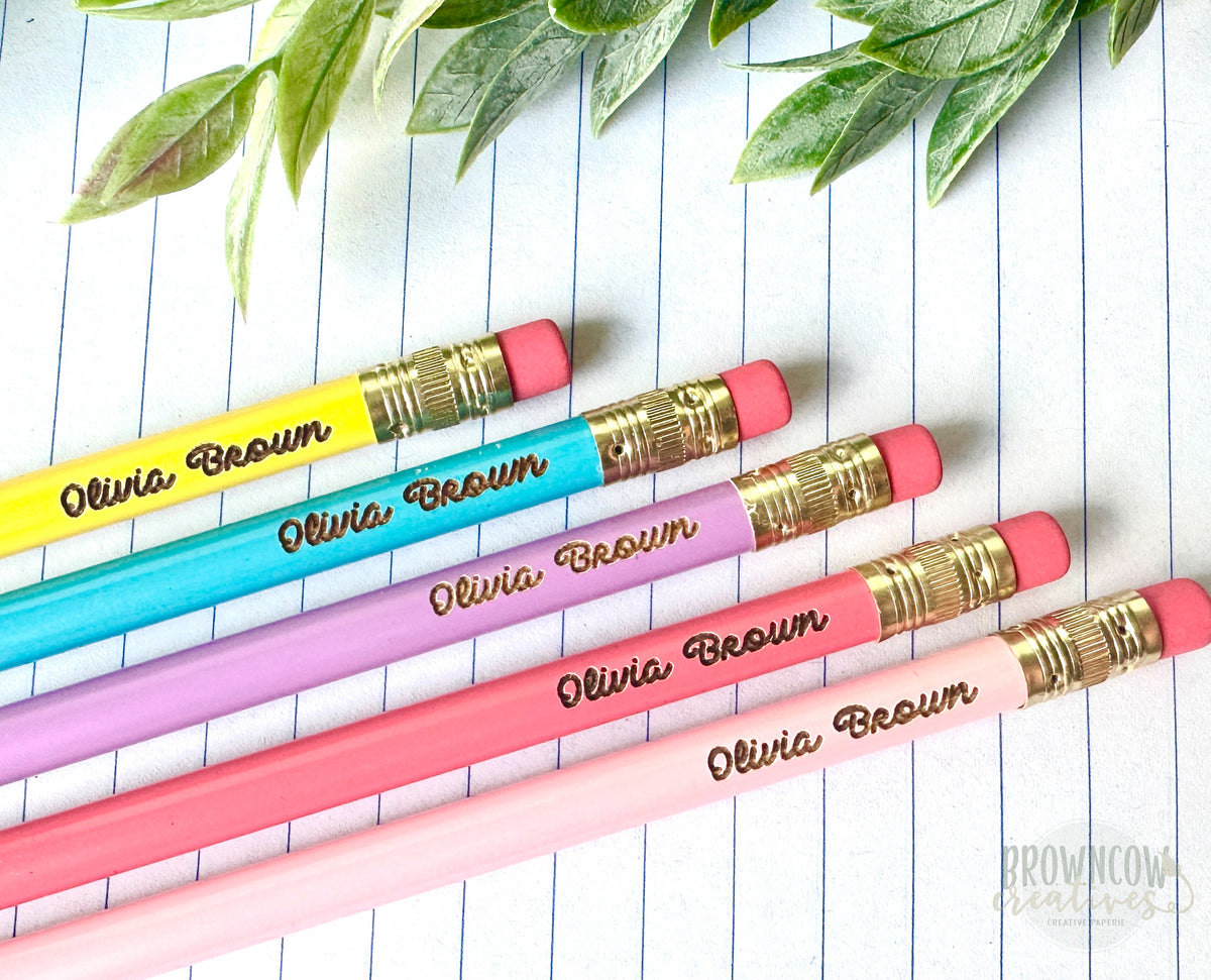 Personalized Engraved Pencils, Customized Pencils, Back to School Pencils, Back to School Gifts, Gift for Teachers, Gifts for Students