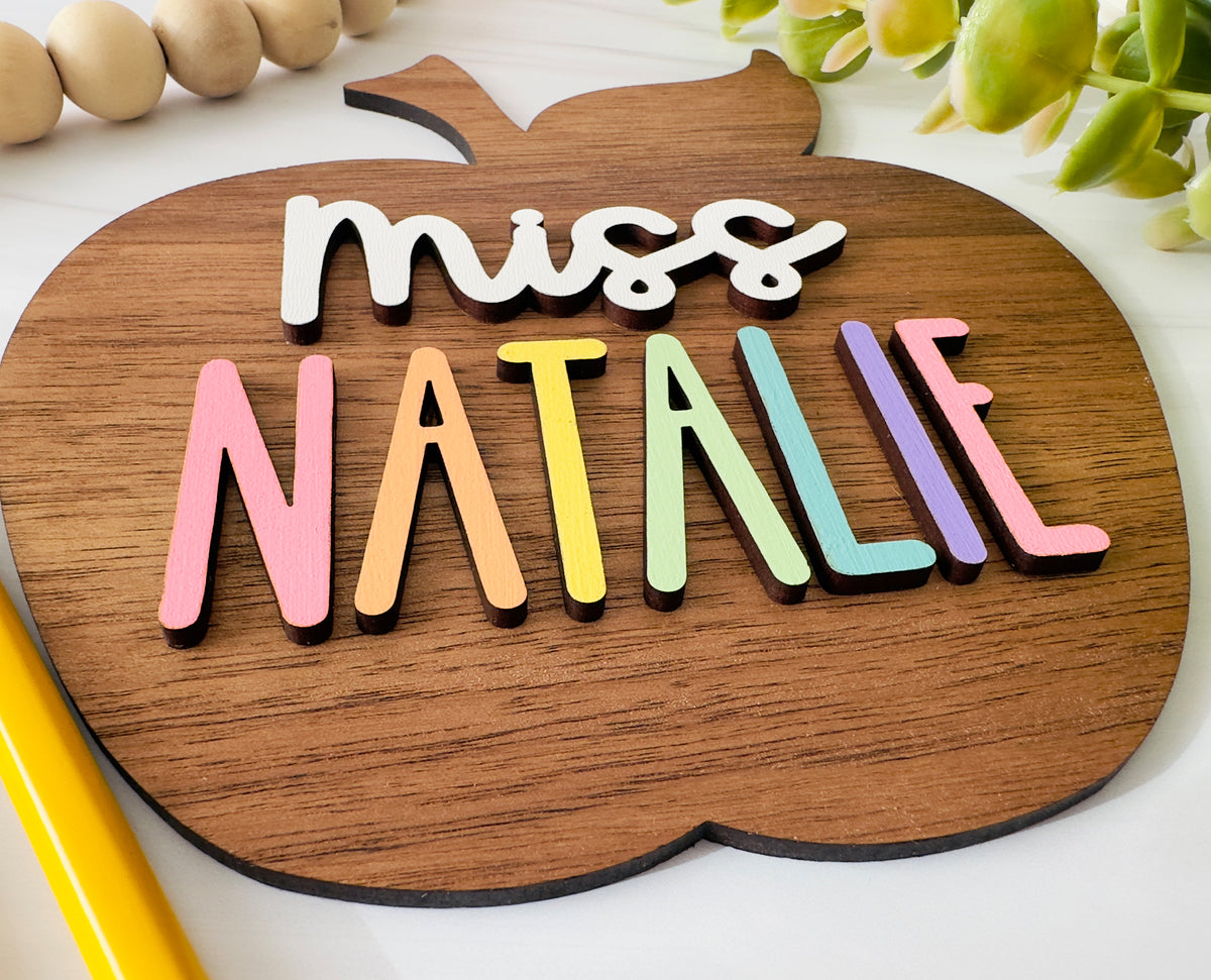 Teacher Name Plate Personalized, Teacher Desk Name Plate, Teacher Appreciation Gift Personalized, Gifts for Teachers, Teacher Gift