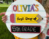 First Day of School Sign, Personalized Back to School Sign, First Day Photo Prop, Last Day of School Sign, 100th Day of School Sign