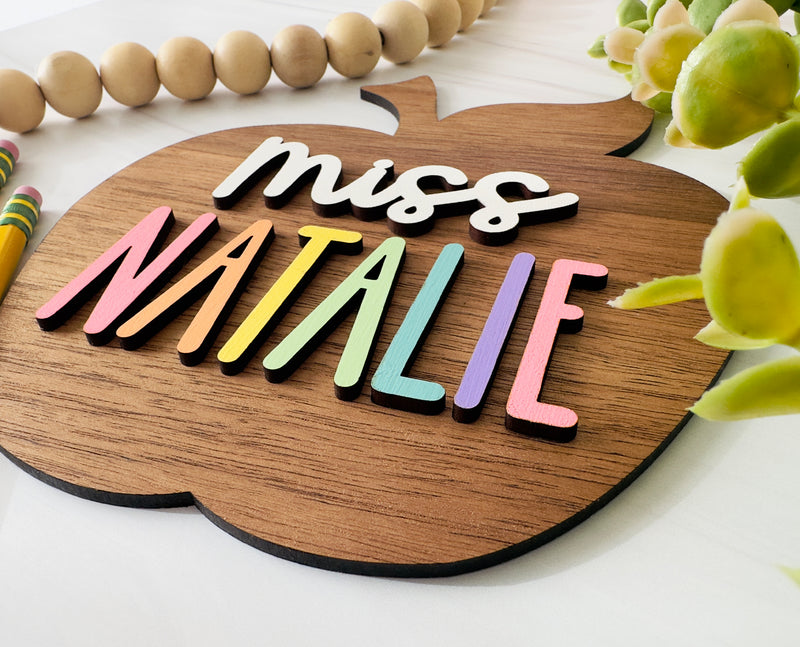 Teacher Name Plate Personalized, Teacher Desk Name Plate, Teacher Appreciation Gift Personalized, Gifts for Teachers, Teacher Gift