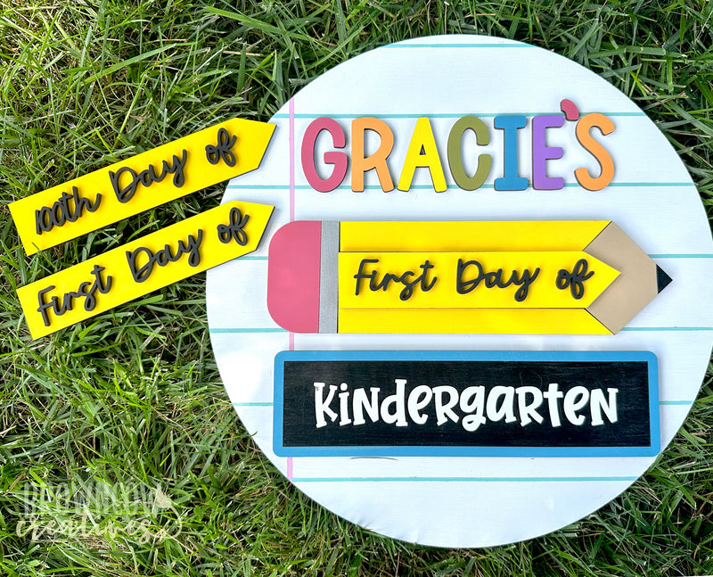 First Day of School Sign, Personalized Back to School Sign, First Day Photo Prop, Last Day of School Sign, 100th Day of School Sign