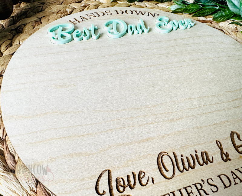 Hands Down Best Dad DIY Paint Handprint Gift, Best Dad Ever Father's Day Gift, Father's Day Handprint Sign, Father's Day Gift for Any Dad