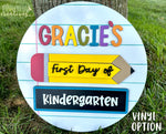 First Day of School Sign, Personalized Back to School Sign, First Day Photo Prop, Last Day of School Sign, 100th Day of School Sign