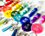 Teacher Lanyard, Custom Teacher Lanyard, Coffee Teacher Lanyard, Beaded Lanyard