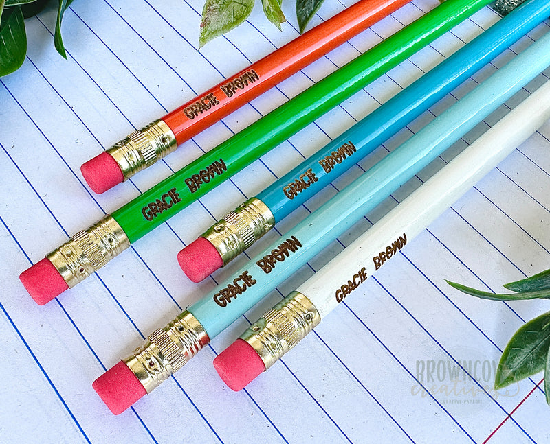 Personalized Engraved Pencils, Customized Pencils, Back to School Pencils, Back to School Gifts, Gift for Teachers, Gifts for Students