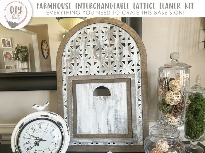 Lattice Farmhouse Interchangeable Sign DIY Craft Kit