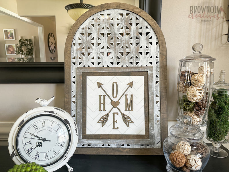 Lattice Farmhouse Interchangeable Sign DIY Craft Kit