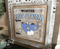 Winter Hot Cocoa Farmhouse Interchangeable Insert Laser File