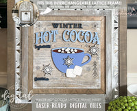 Winter Hot Cocoa Farmhouse Interchangeable Insert Laser File