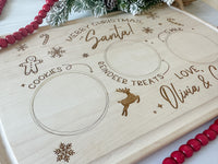 Personalized Engraved Cookies for Santa Tray