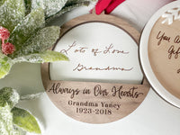 Personalized Engraved Memorial Ornament