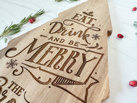 Custom Engraved Christmas Tree Cutting Board