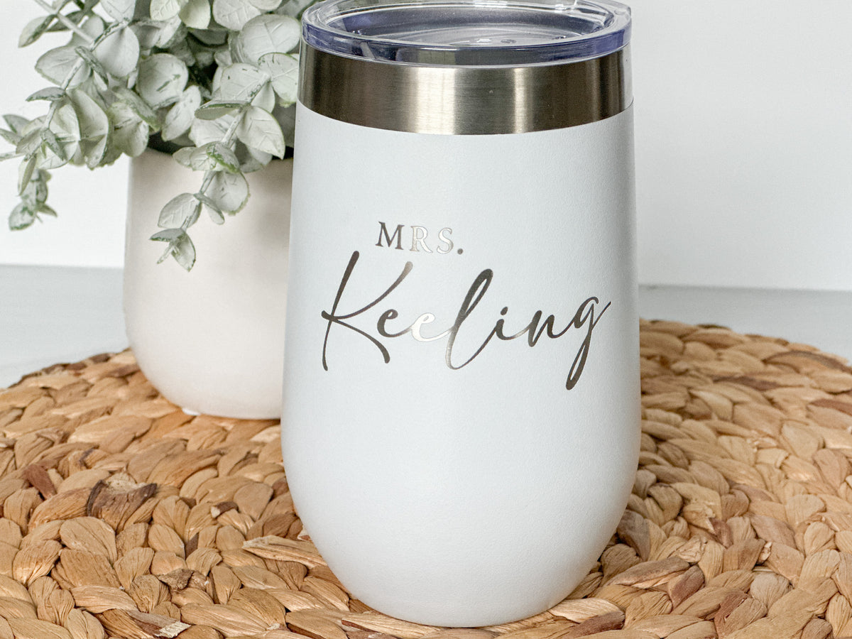 Personalized Engraved Wine Tumbler